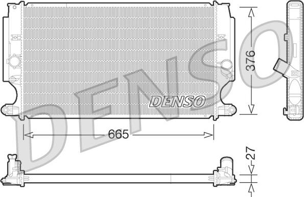 Denso DRM50072 - Radiators, Motora dzesēšanas sistēma autodraugiem.lv