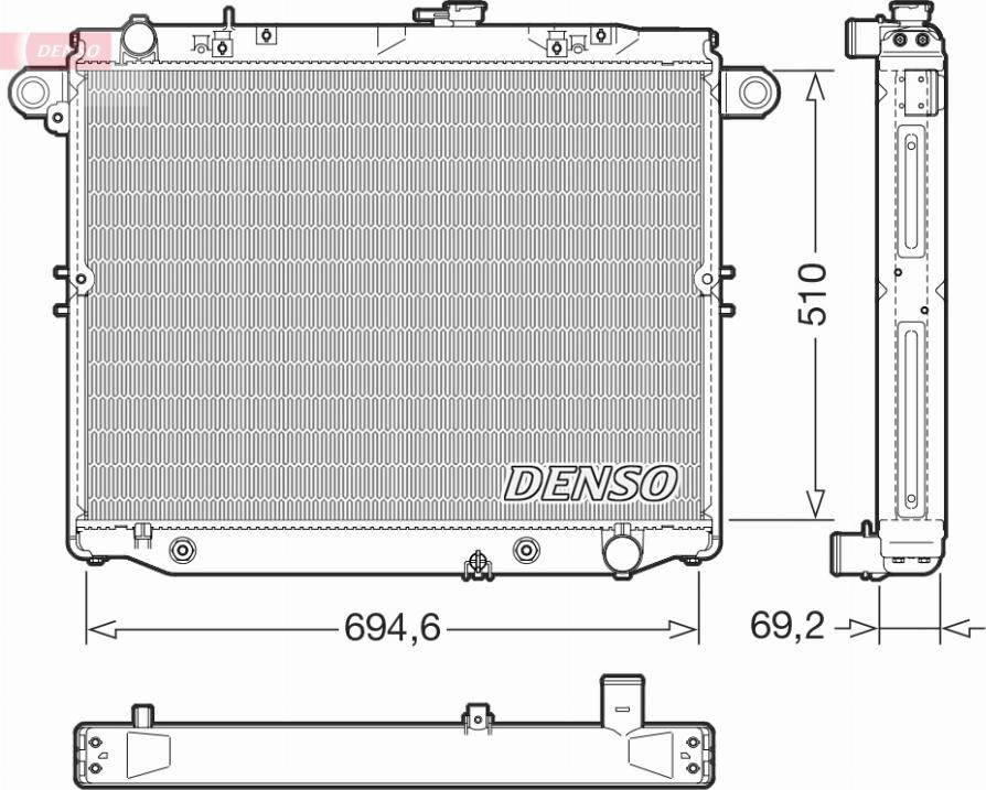 Denso DRM50148 - Radiators, Motora dzesēšanas sistēma autodraugiem.lv