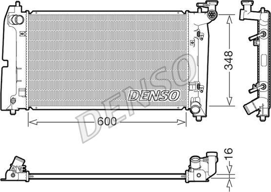 Denso DRM50142 - Radiators, Motora dzesēšanas sistēma autodraugiem.lv