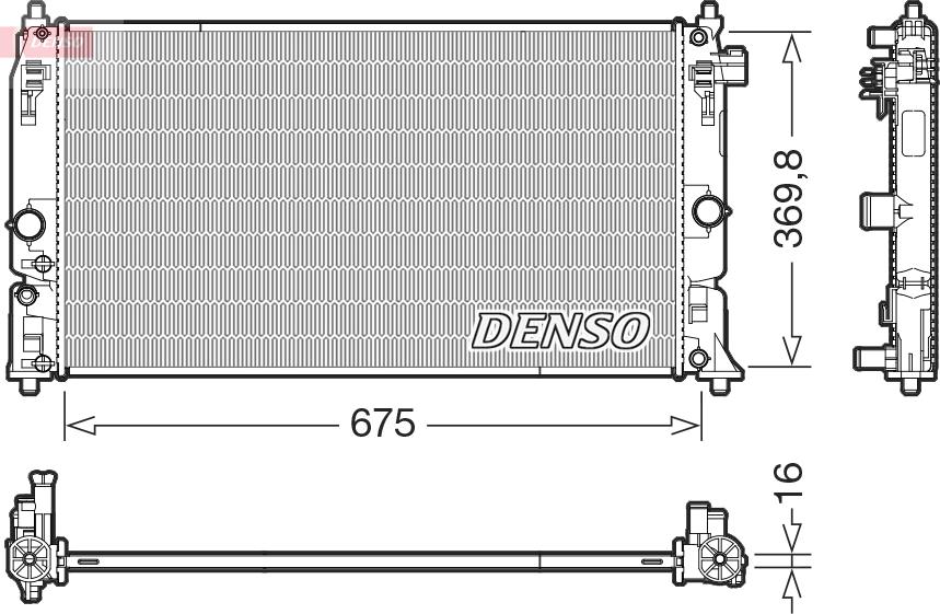 Denso DRM50150 - Radiators, Motora dzesēšanas sistēma autodraugiem.lv