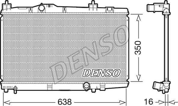 Denso DRM50105 - Radiators, Motora dzesēšanas sistēma autodraugiem.lv