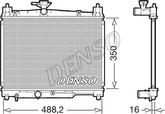 Denso DRM50101 - Radiators, Motora dzesēšanas sistēma autodraugiem.lv