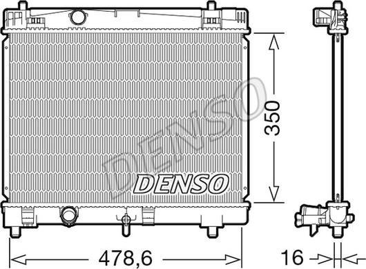 Denso DRM50103 - Radiators, Motora dzesēšanas sistēma autodraugiem.lv