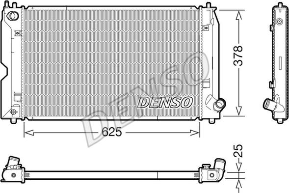 Denso DRM50119 - Radiators, Motora dzesēšanas sistēma autodraugiem.lv