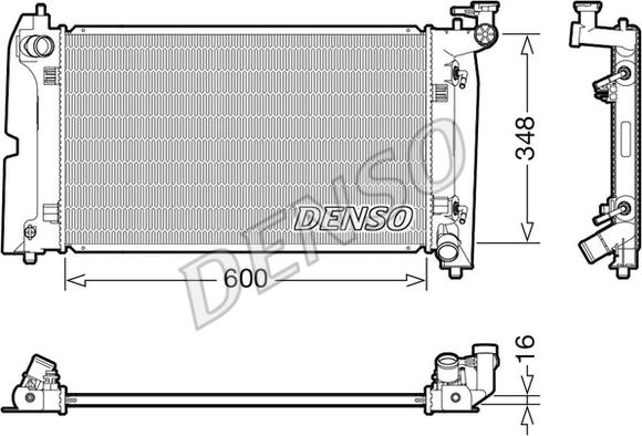 Denso DRM50111 - Radiators, Motora dzesēšanas sistēma autodraugiem.lv