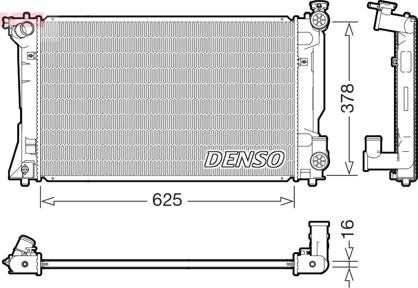 Denso DRM50118 - Radiators, Motora dzesēšanas sistēma autodraugiem.lv