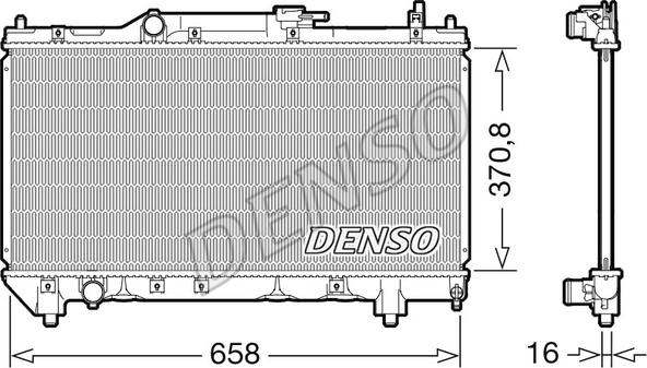 Denso DRM50117 - Radiators, Motora dzesēšanas sistēma autodraugiem.lv