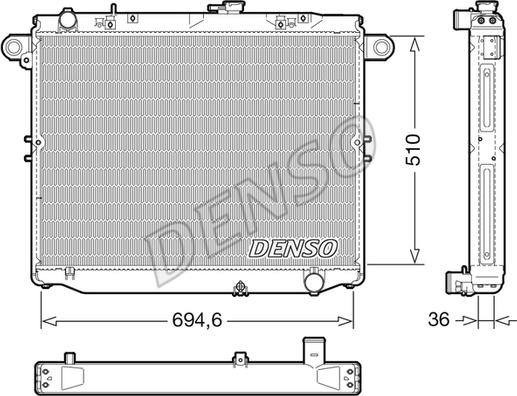 Denso DRM50139 - Radiators, Motora dzesēšanas sistēma autodraugiem.lv