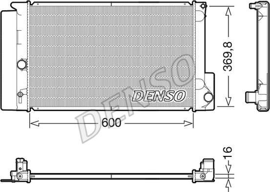 Denso DRM50126 - Radiators, Motora dzesēšanas sistēma autodraugiem.lv