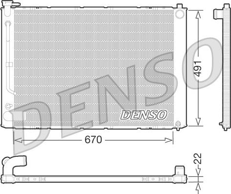 Denso DRM51011 - Radiators, Motora dzesēšanas sistēma autodraugiem.lv