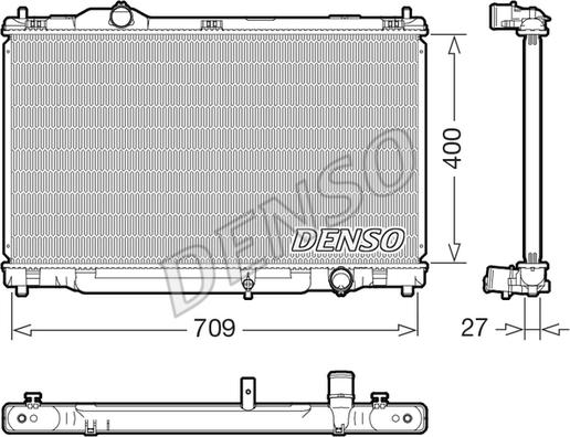 Denso DRM51018 - Radiators, Motora dzesēšanas sistēma autodraugiem.lv