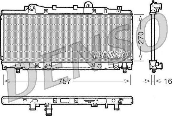 Denso DRM09094 - Radiators, Motora dzesēšanas sistēma autodraugiem.lv