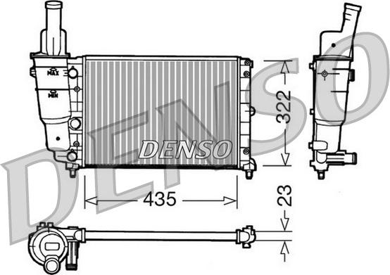 Denso DRM09095 - Radiators, Motora dzesēšanas sistēma autodraugiem.lv