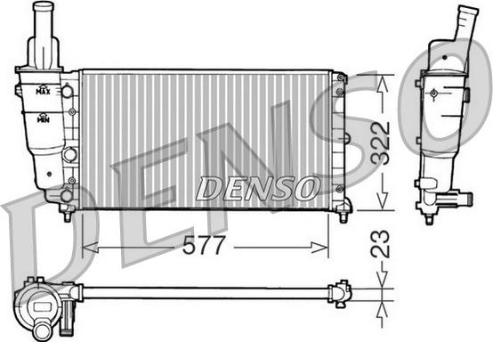 Denso DRM09096 - Radiators, Motora dzesēšanas sistēma autodraugiem.lv