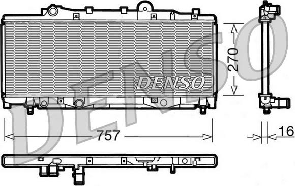 Denso DRM09090 - Radiators, Motora dzesēšanas sistēma autodraugiem.lv