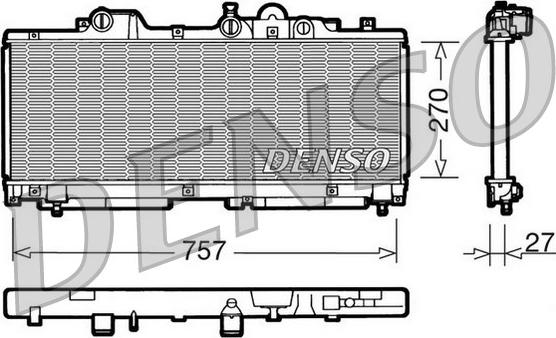 Denso DRM09091 - Radiators, Motora dzesēšanas sistēma autodraugiem.lv