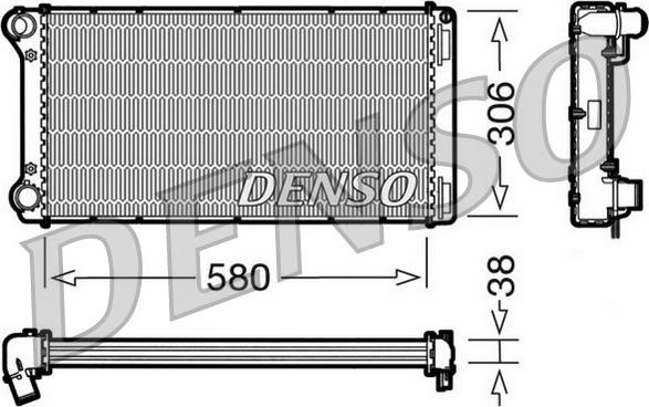 Denso DRM09098 - Radiators, Motora dzesēšanas sistēma autodraugiem.lv