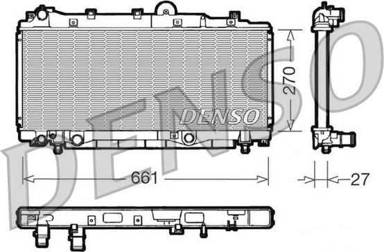 Denso DRM09093 - Radiators, Motora dzesēšanas sistēma autodraugiem.lv