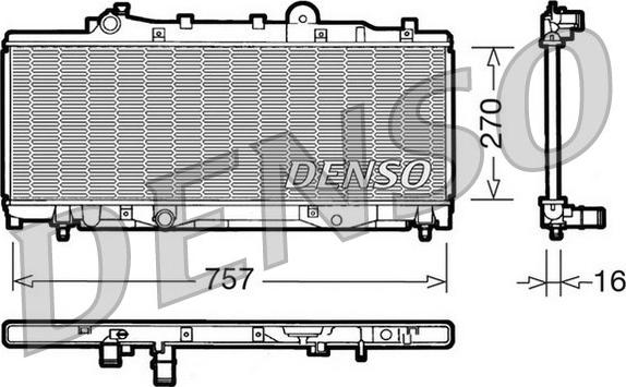 Denso DRM09092 - Radiators, Motora dzesēšanas sistēma autodraugiem.lv