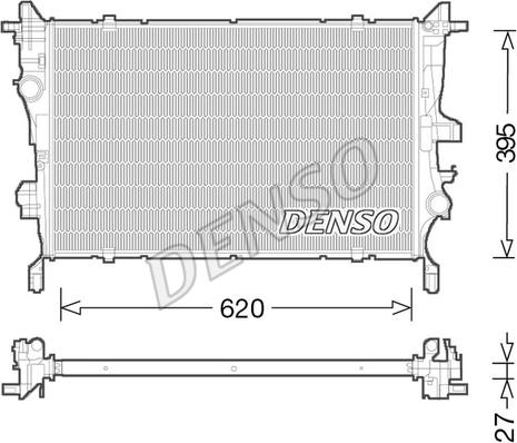 Denso DRM09045 - Radiators, Motora dzesēšanas sistēma autodraugiem.lv
