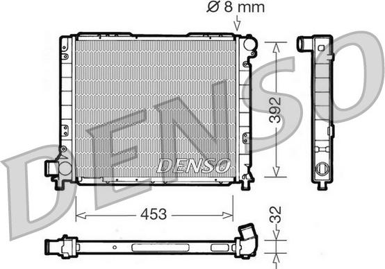 Denso DRM09052 - Radiators, Motora dzesēšanas sistēma autodraugiem.lv