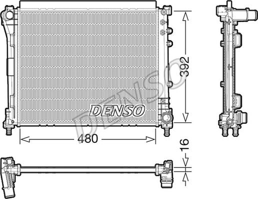 Denso DRM09006 - Radiators, Motora dzesēšanas sistēma autodraugiem.lv