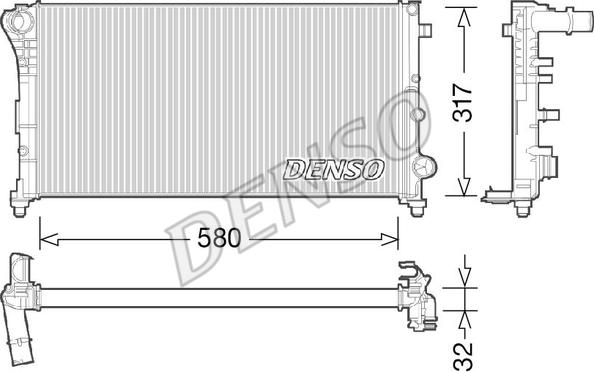 Denso DRM09089 - Radiators, Motora dzesēšanas sistēma autodraugiem.lv