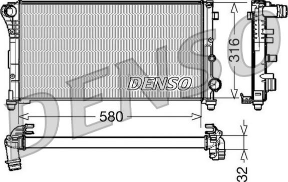 Denso DRM09084 - Radiators, Motora dzesēšanas sistēma autodraugiem.lv