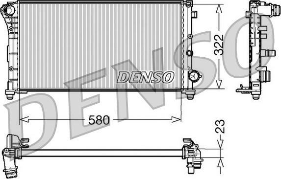 Denso DRM09085 - Radiators, Motora dzesēšanas sistēma autodraugiem.lv