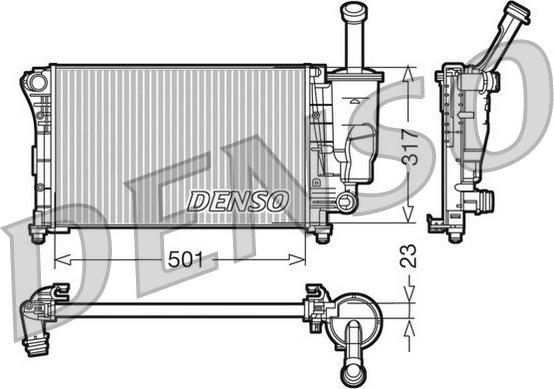 Denso DRM09086 - Radiators, Motora dzesēšanas sistēma autodraugiem.lv