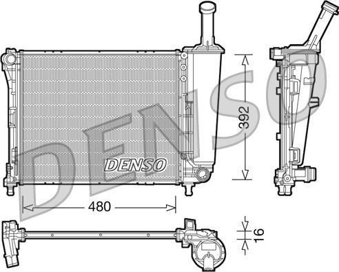 Denso DRM09088 - Radiators, Motora dzesēšanas sistēma autodraugiem.lv