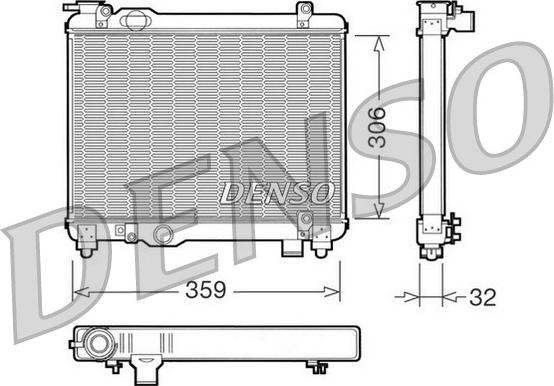 Denso DRM09082 - Radiators, Motora dzesēšanas sistēma autodraugiem.lv