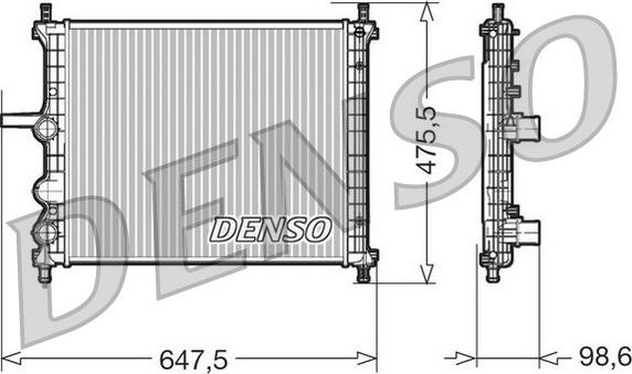 Denso DRM09038 - Radiators, Motora dzesēšanas sistēma autodraugiem.lv