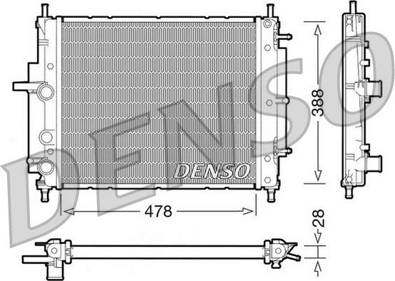 Denso DRM09032 - Radiators, Motora dzesēšanas sistēma autodraugiem.lv