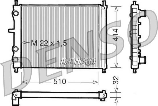 Denso DRM09024 - Radiators, Motora dzesēšanas sistēma autodraugiem.lv