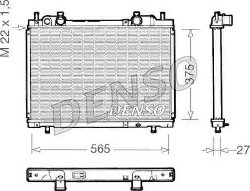 Denso DRM09025 - Radiators, Motora dzesēšanas sistēma autodraugiem.lv