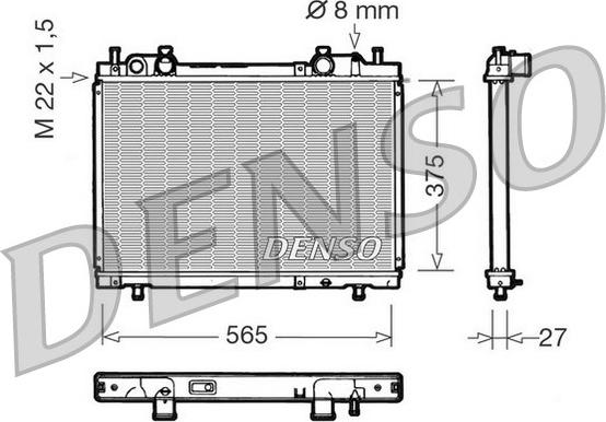 Denso DRM09026 - Radiators, Motora dzesēšanas sistēma autodraugiem.lv