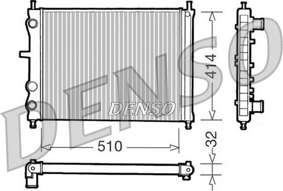 Denso DRM09020 - Radiators, Motora dzesēšanas sistēma autodraugiem.lv