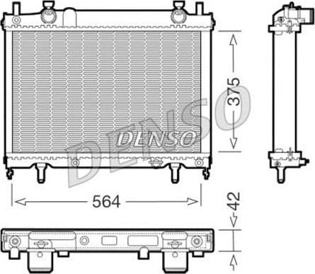 Denso DRM09023 - Radiators, Motora dzesēšanas sistēma autodraugiem.lv