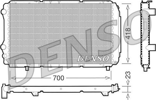 Denso DRM09077 - Radiators, Motora dzesēšanas sistēma autodraugiem.lv