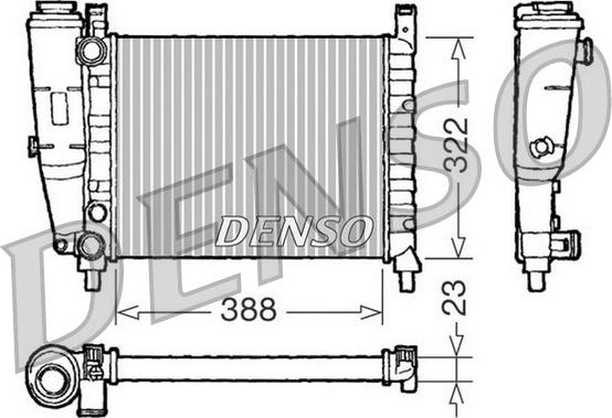 Denso DRM09142 - Radiators, Motora dzesēšanas sistēma autodraugiem.lv