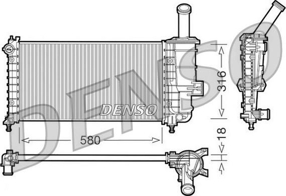 Denso DRM09100 - Radiators, Motora dzesēšanas sistēma autodraugiem.lv