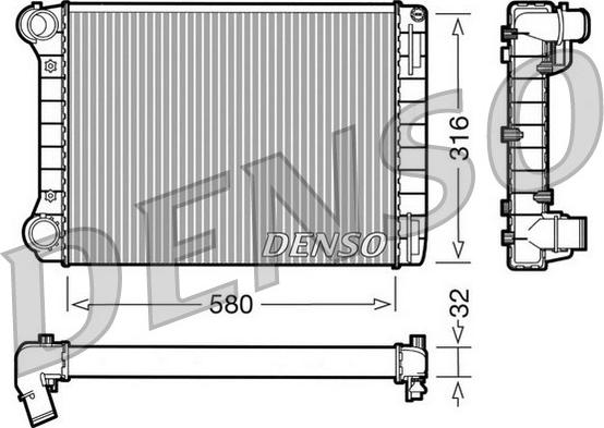 Denso DRM09101 - Radiators, Motora dzesēšanas sistēma autodraugiem.lv