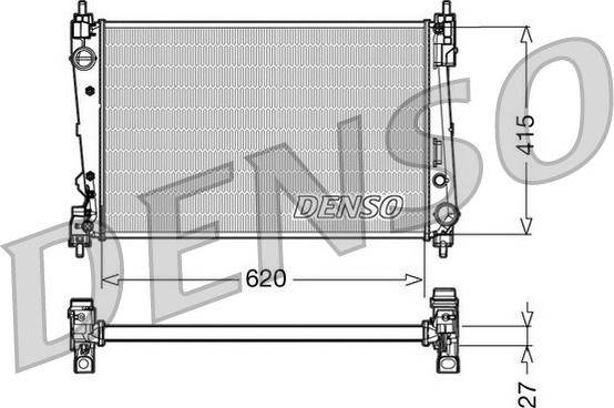 Denso DRM09111 - Radiators, Motora dzesēšanas sistēma autodraugiem.lv