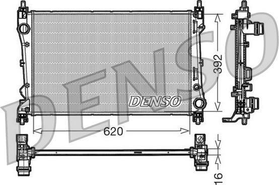 Denso DRM09113 - Radiators, Motora dzesēšanas sistēma autodraugiem.lv