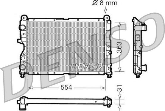 Denso DRM09130 - Radiators, Motora dzesēšanas sistēma autodraugiem.lv