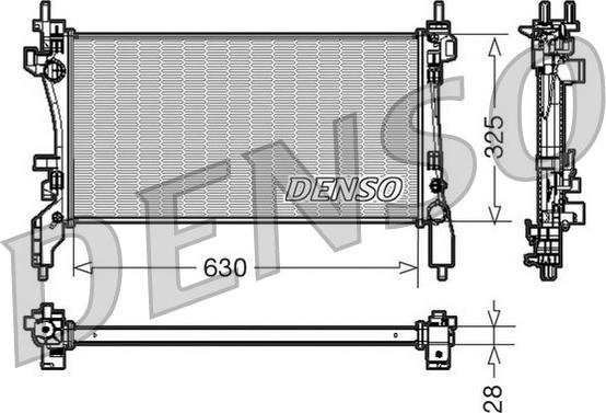 Denso DRM09173 - Radiators, Motora dzesēšanas sistēma autodraugiem.lv