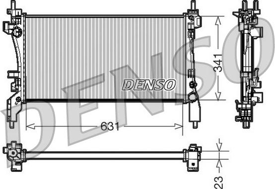 Denso DRM09172 - Radiators, Motora dzesēšanas sistēma autodraugiem.lv