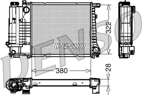 Denso DRM05044 - Radiators, Motora dzesēšanas sistēma autodraugiem.lv