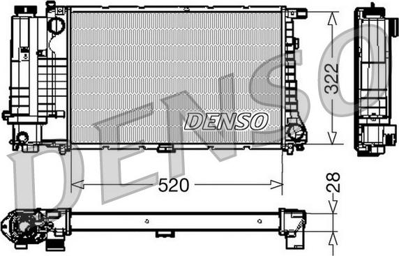 Denso DRM05045 - Radiators, Motora dzesēšanas sistēma autodraugiem.lv